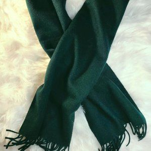 Hunter Green Allen Solly 100% Cashmere Scarf